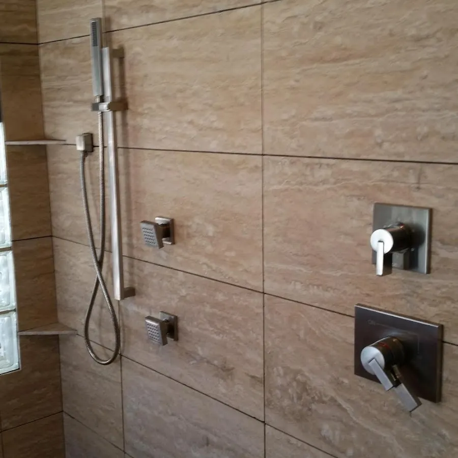 Shower fixture installation for Water Heater Replacement in Parsons